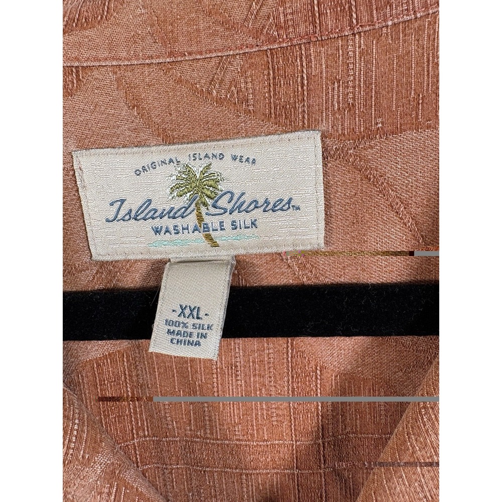 Island Shores shirt size 2XL washable silk short sleeves button up - Picture 6 of 7